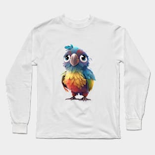 Parrot Cute Adorable Humorous Illustration Long Sleeve T-Shirt